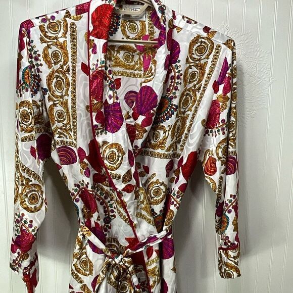VINTAGE MARY MCFADDEN Satin wrap robe - Picture 2 of 6